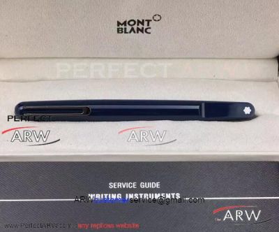 Perfect Replica Montblanc Black Clip Dark Blue M Marc Rollerball Pen